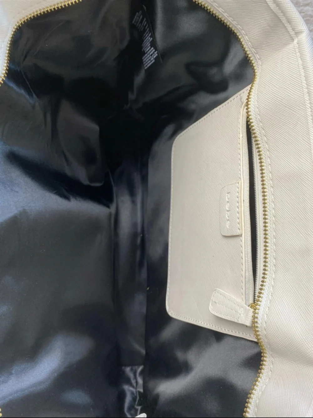 bebe Two-Tone Black and White Structured Tote